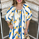 Lemoncello Striped Romper