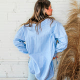 Oversized Button down - Blue