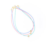 Gold Horseshoe Necklace - Pink