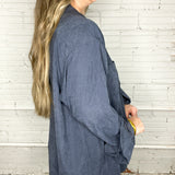 Sophisticated Soft Button Down Set - Midnight Navy