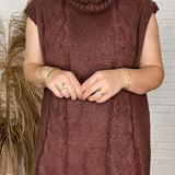 Espresso Turtleneck Sweater Dress