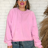 Happy Here Pullover Sweater - Pink