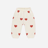 Heart Knit Pants- Ivory