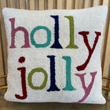 Holly Jolly Multi Color Christmas Hook Pillow