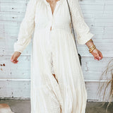 Rome Around Button Up Kimono Duster - Ivory