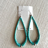 Corraine Smith Turquoise Oval Hoop Earrings