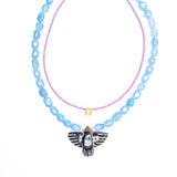 Black Thunderbird + Blue Necklace