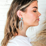 PRE ORDER ETA 11/28 Santa Fe Sparkle Earrings - Turquoise + Silver