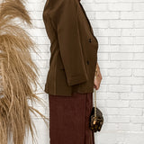 Bomb Brown Basic Blazer