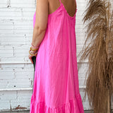 Pretty In Pink Maxi Ruffle Dress