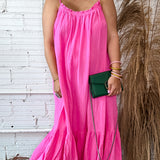 Pretty In Pink Maxi Ruffle Dress