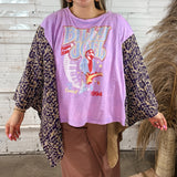 Billy Joel Lavender Pancho Top