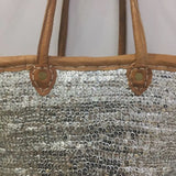 Sequin Market Straw Tote Bag