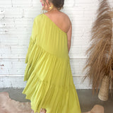 Spring Bloom One Shoulder Maxi - Green