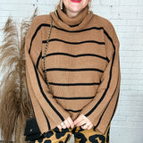 Charlie Brown Turtleneck Striped Sweater