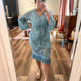 Dusty Waters Lace Dress