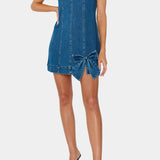 {Mumu} Bridgeport Bow Dress Blue Jean Baby