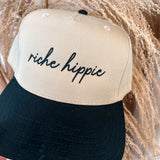 Riche Hippie Cursive Canvas Trucker Hat