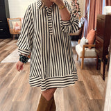 City Streets Girly Striped Mini Dress