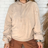 Fall Hard Oversized Hoodie - Taupe