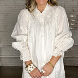 {Mumu} Leona Mini Dress - White Lace Embroidery