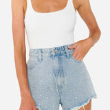 {Mumu} Scottsdale Shorts - Embellished Light Indigo