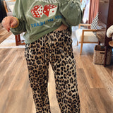 City Chic Leopard Satin Pants