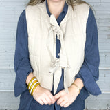 Totally Taupe Front Tie Vest