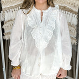 {Mumu} French Blouse - White Eyelet