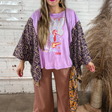 Billy Joel Lavender Pancho Top