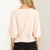 Simple Slub Tee- Dusty Pink