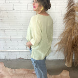 Sandy Beaches Airy Top - Sage