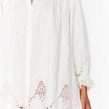 {Mumu} Leona Mini Dress - White Lace Embroidery