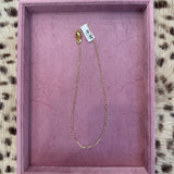 Paperclip Chain Necklace - Gold 16"