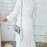 Rome Around Button Up Kimono Duster - White