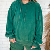 Fall Hard Oversized Hoodie - Dark Green