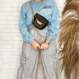 Vintage Black Striped Cargo Pants