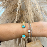 Sandra Hinge Bracelet - Turquoise