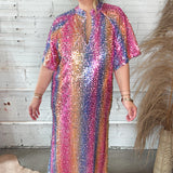 Leighton Colored Sequin Maxi Dress