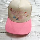 Literally Just A Girl Canvas Trucker Hat