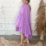 Spring Bloom One Shoulder Maxi - Purple