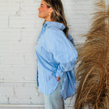 Oversized Button down - Blue