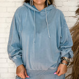 Fall Hard Oversized Hoodie - Blue