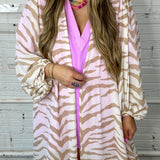 Subtle Luxury Tiger Print Kimono