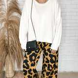 Crosby Leopard Wide Leg Trousers