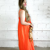 Bright Side Orange Terry Jumpsuit