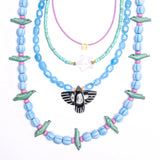 Black Thunderbird + Blue Necklace