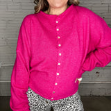 The Piper Cardigan - Fuschia