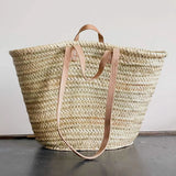 Double Handle French Market Straw Bag