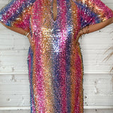 Leighton Colored Sequin Maxi Dress